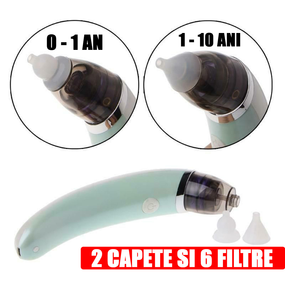 Aspirator Nazal Bebelusi, Electric, 5 Trepte de Viteza, Portabil, USB